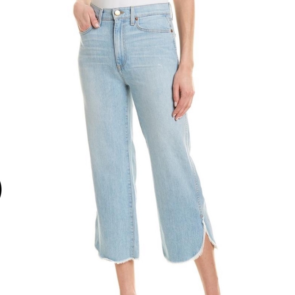 AO.LA Perfect Crop Flare with Side Slit in Space Oddity Wash Size 30